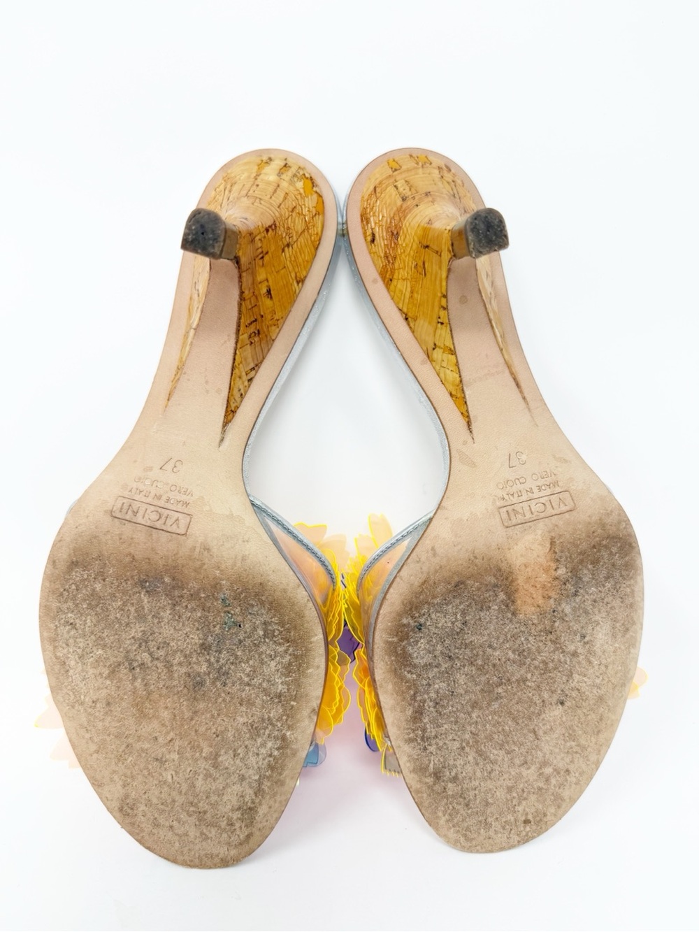 Giuseppe Zanotti Vintage Rare Butterfly Mule Heels Womens Size EU 37 - Picture 10 of 11